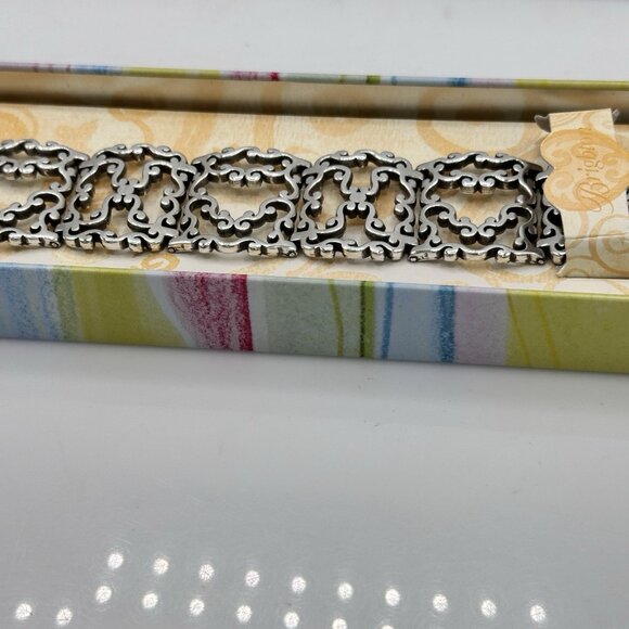 Brighton Summer Love Wide Heart Retired Bracelet Original Tin Silver Plated tin - Picture 1 of 9